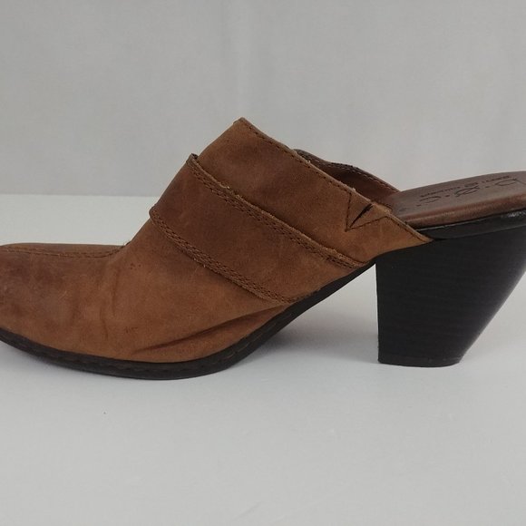 Born Concept Womens Brown Leather Mule Clogs Sz 9 - Picture 6 of 8